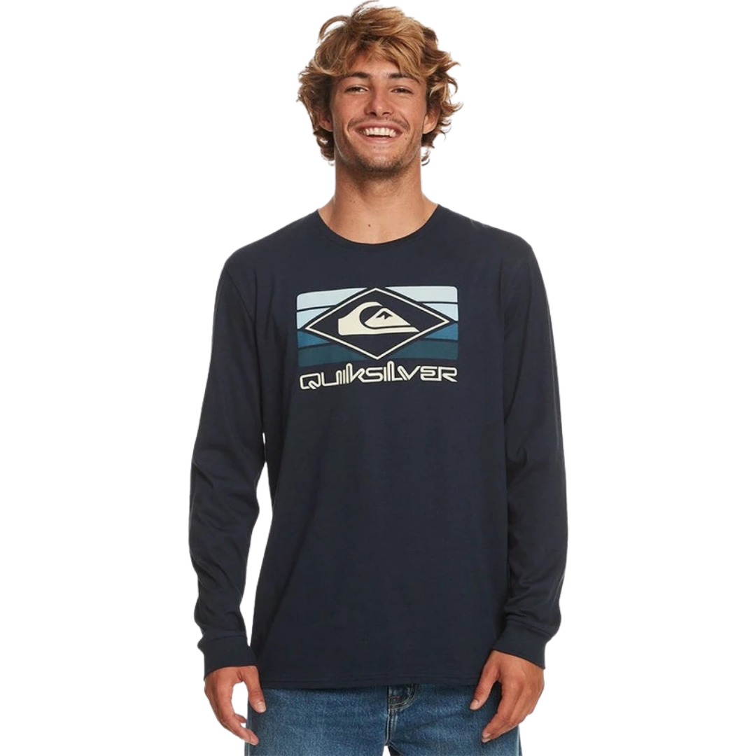 Qs Rainbow Ls Junior Male Tshirts Navy