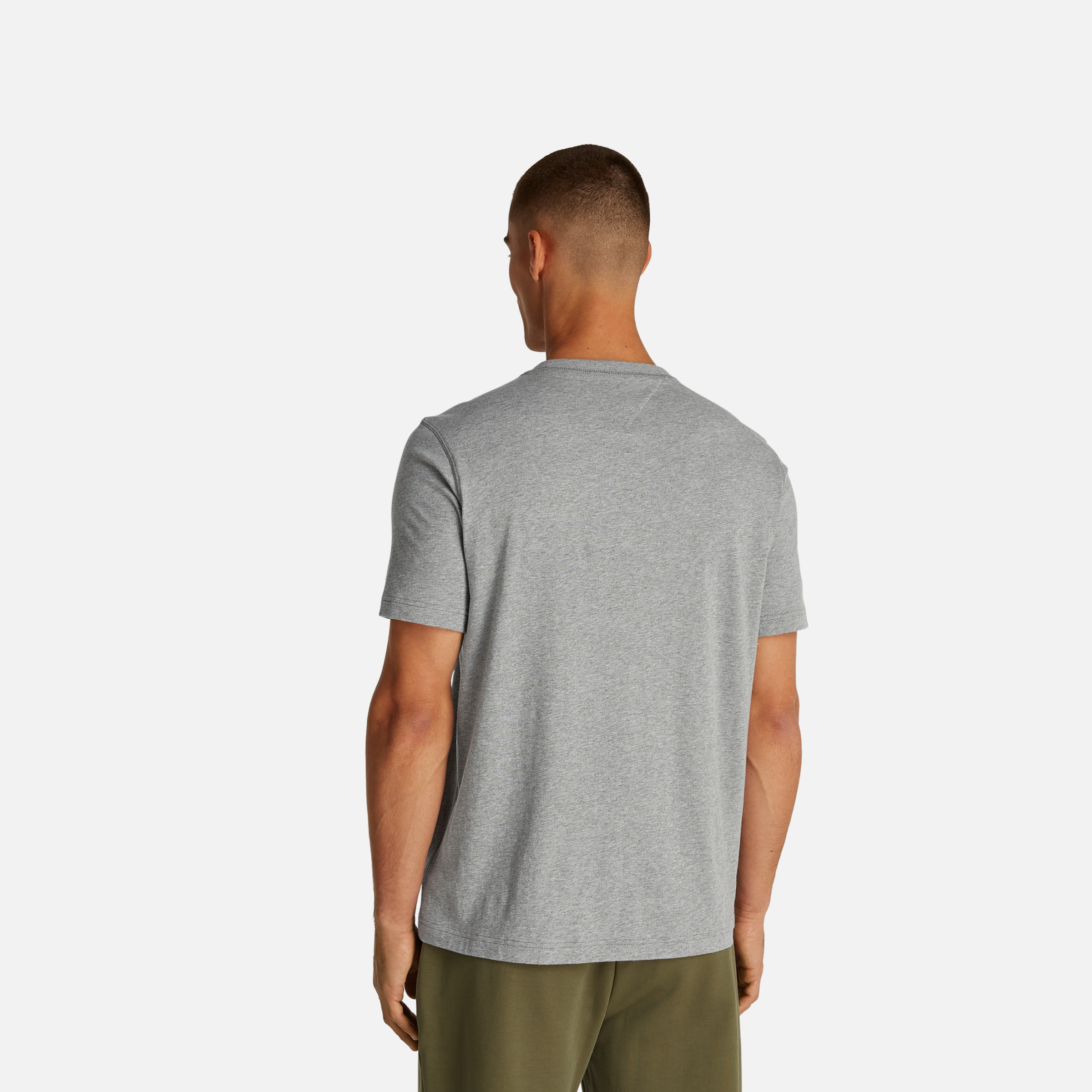 Big Hilfiger Tee Adults Male Tshirts Grey