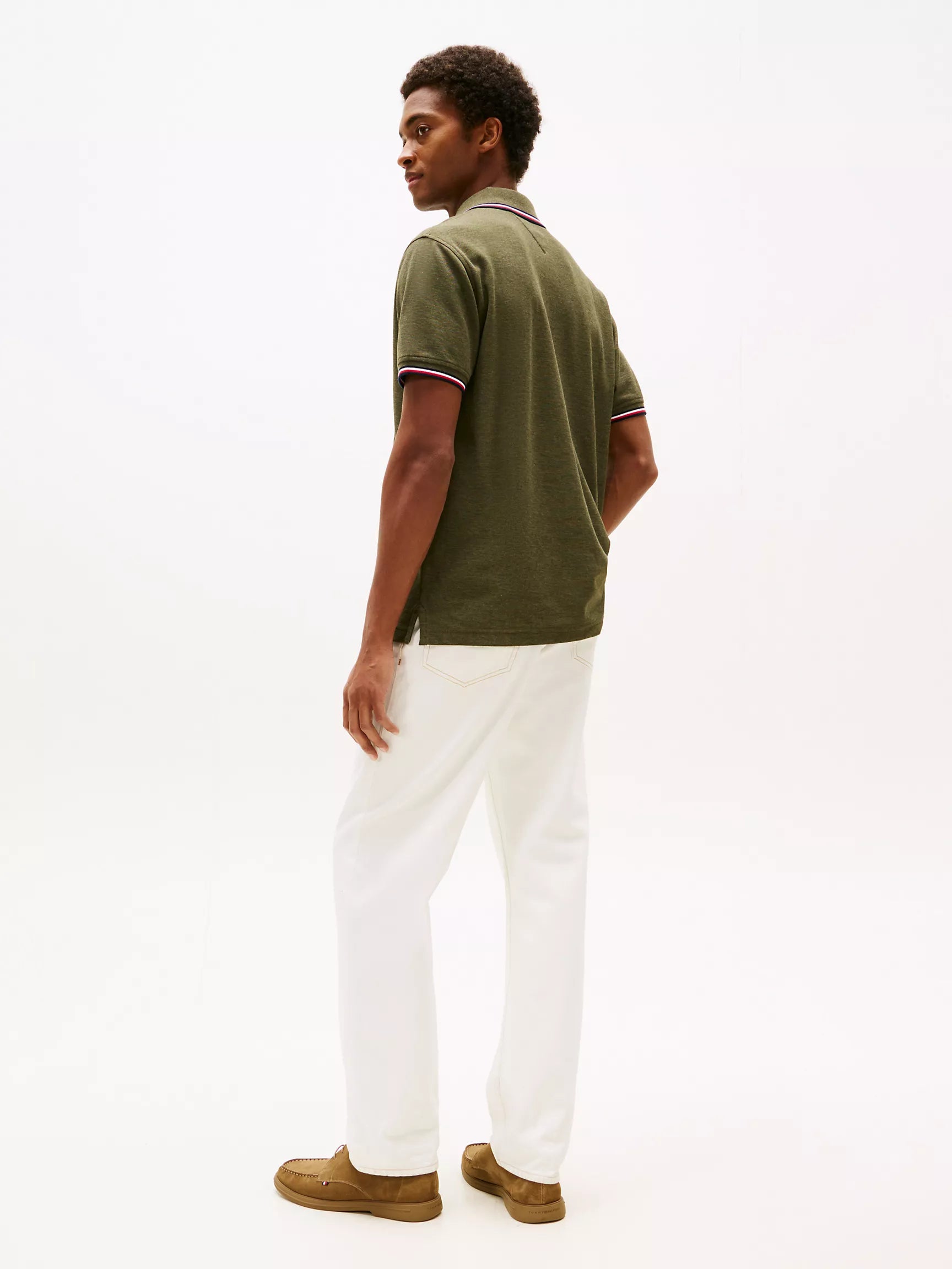 Tjm Reg Tipped Polo Ss Adults Male Polo Shirt Green
