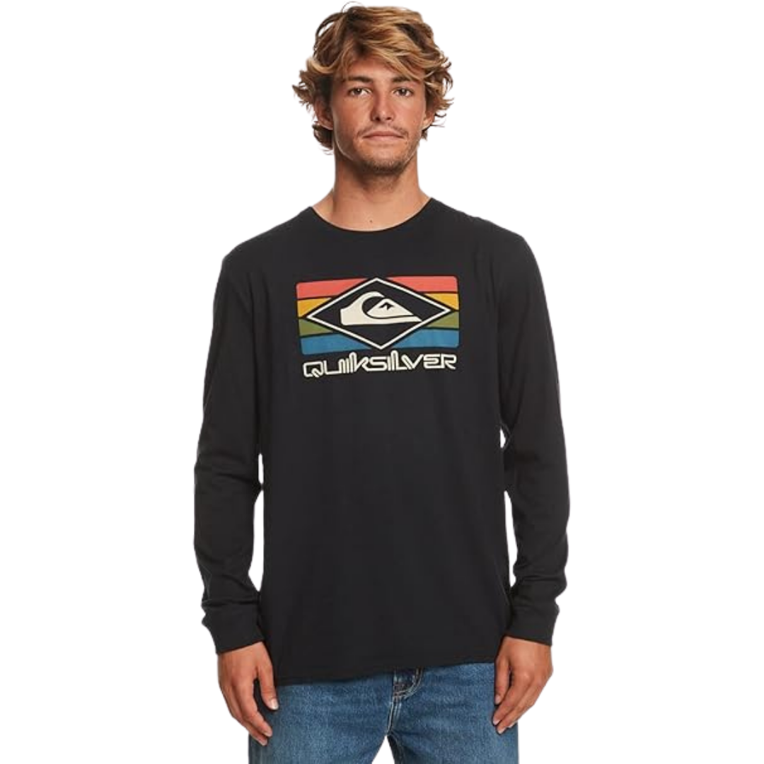 Qs Rainbow Ls Junior Male Tshirts Black