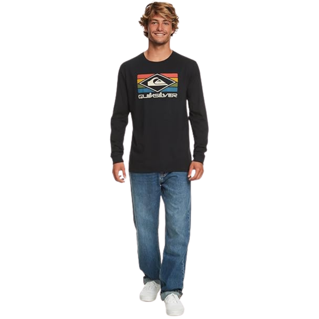 Qs Rainbow Ls Junior Male Tshirts Black