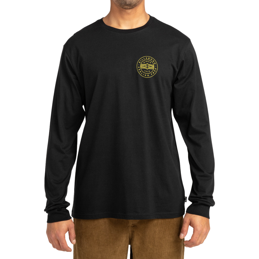 Stamp Ls Adults Male Tshirts Black