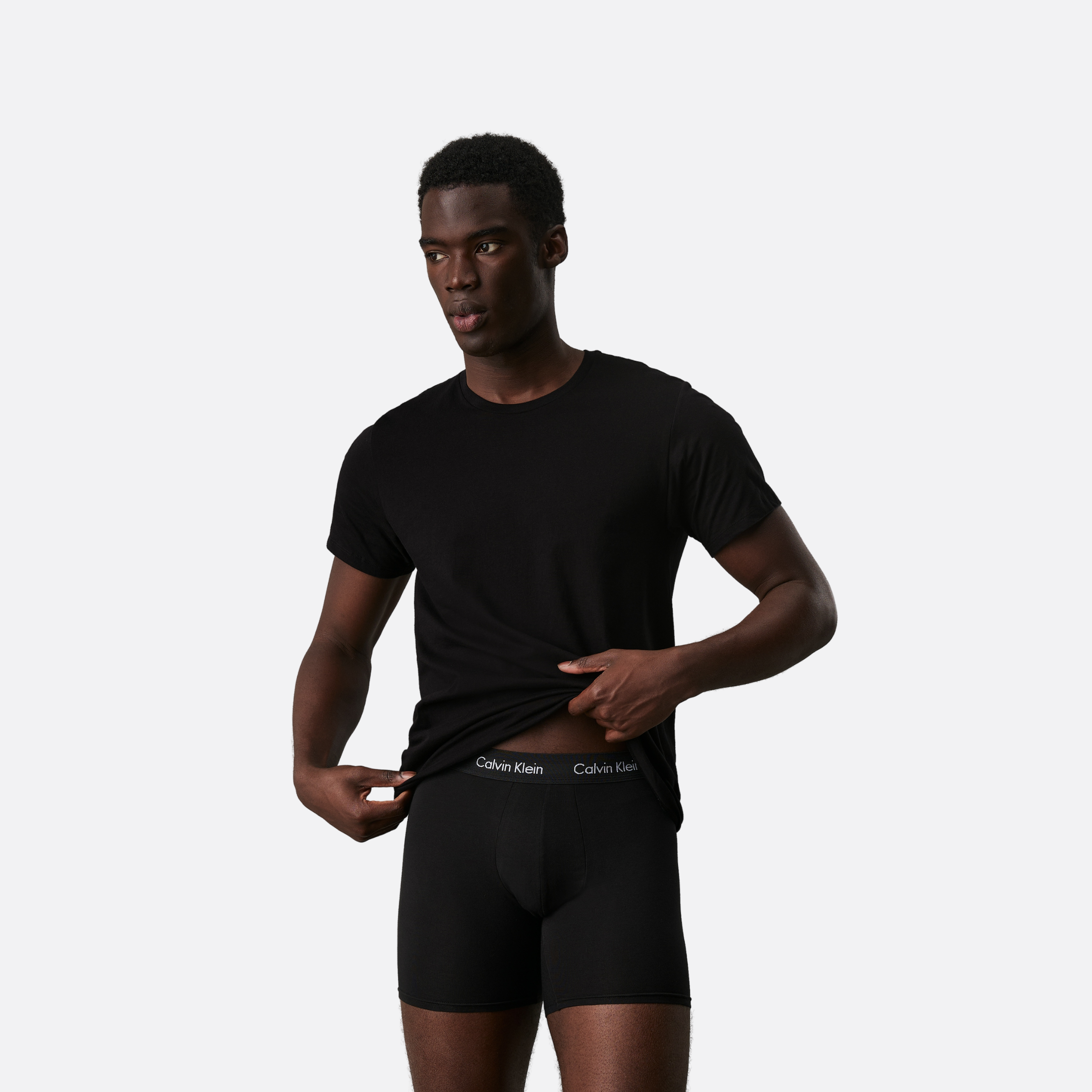 S/S Crew Neck 3Pk Adults Male Tshirts Black