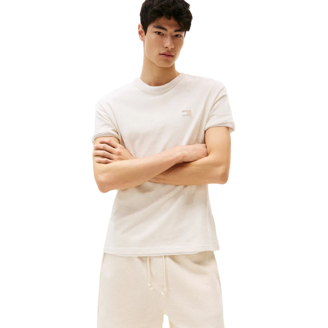 Tjm Reg Badge Tee Ext Adults Male Tshirts Beige