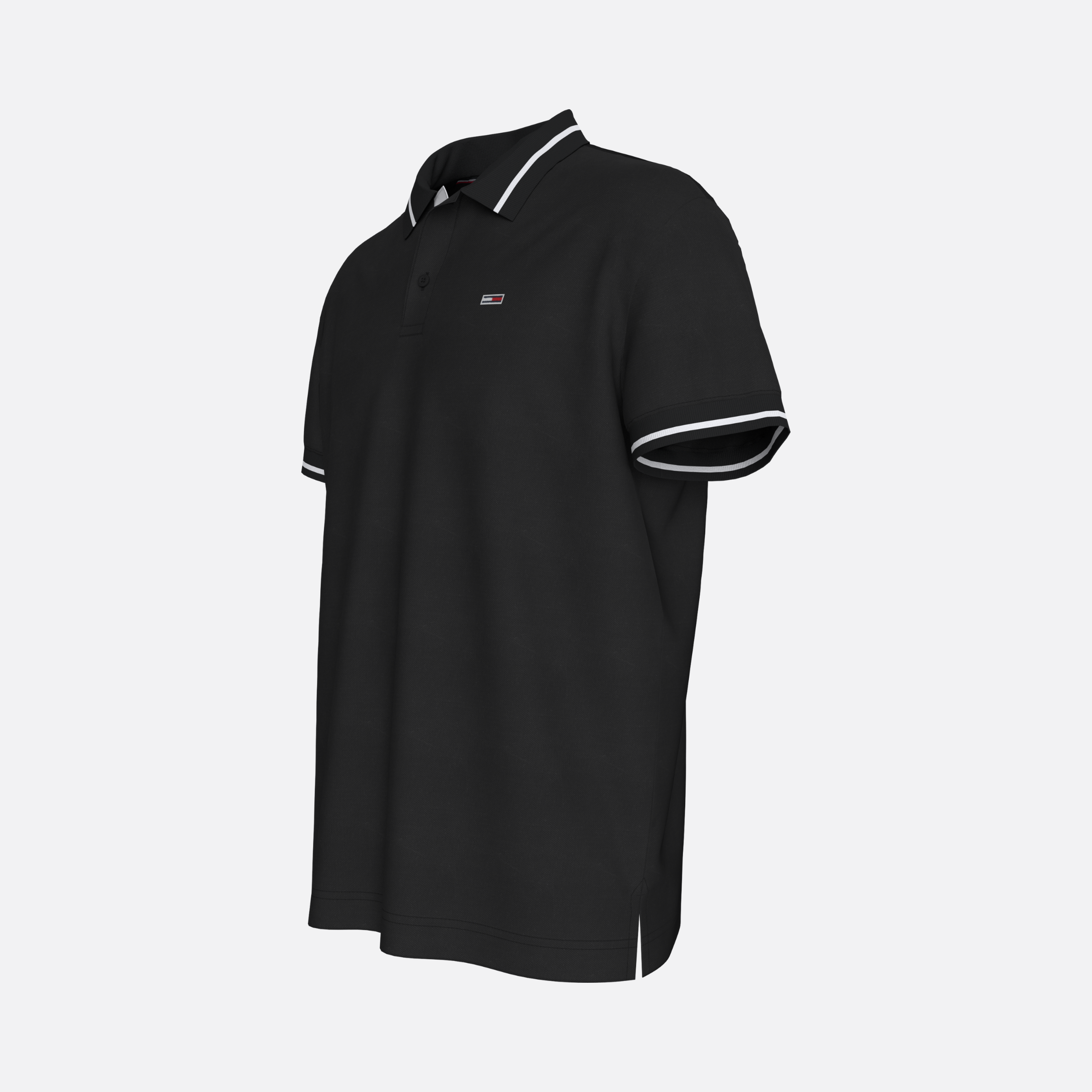 Tjm Reg Tipped Polo Ss Adults Male Polo Shirt Black