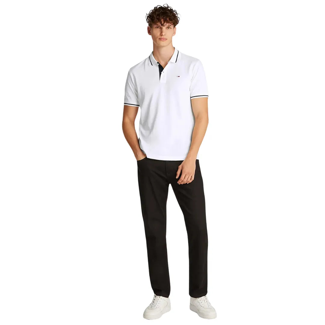Tjm Reg Tipped Polo Adults Male Polo Shirt White