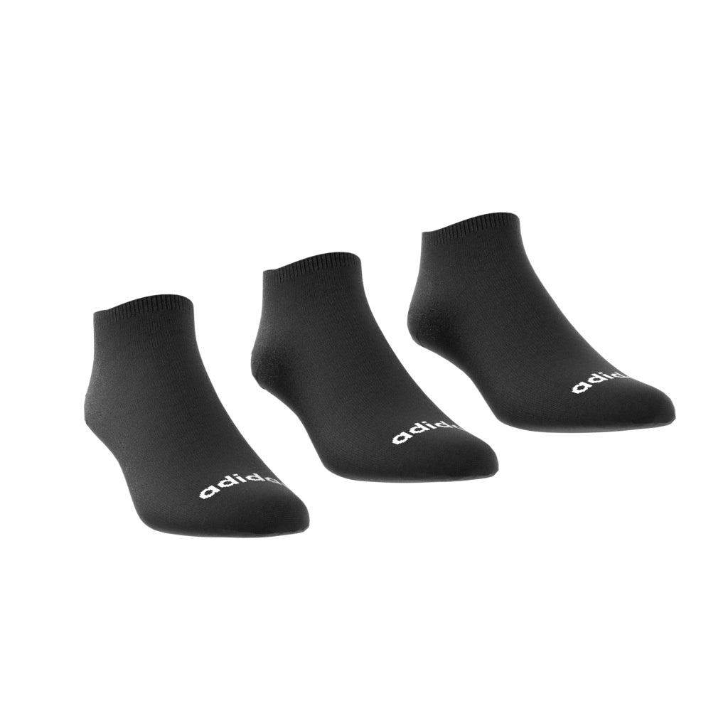 No-Show Socks 3 Pairs Adults Unisex Black