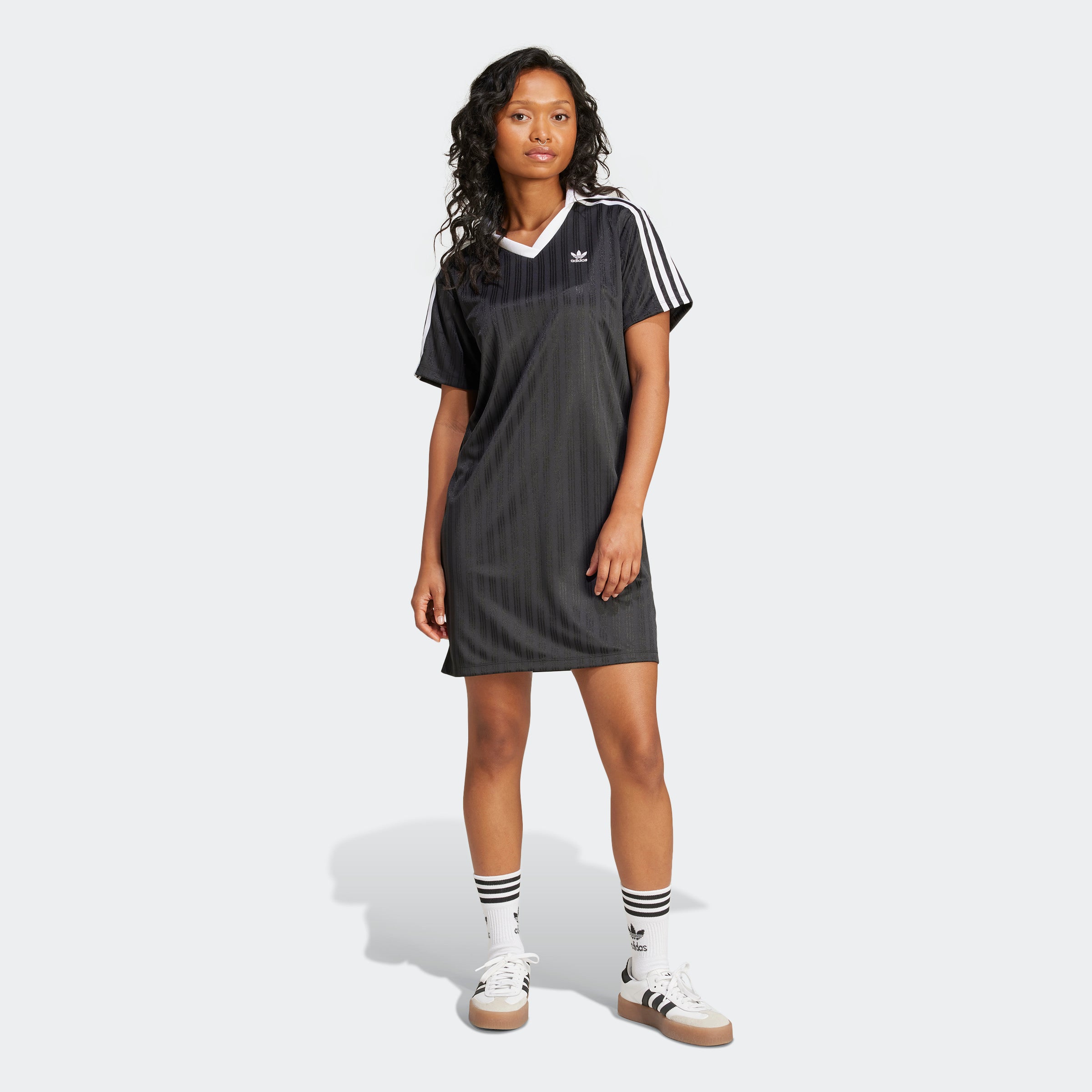V-Neck Ss Dress Adults  Female Dress Black