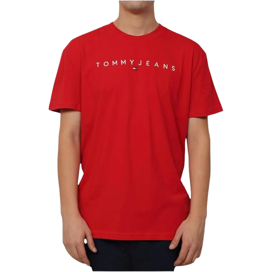 Tjm Reg Linear Logo Tee Ext Adults Male Tshirts Red