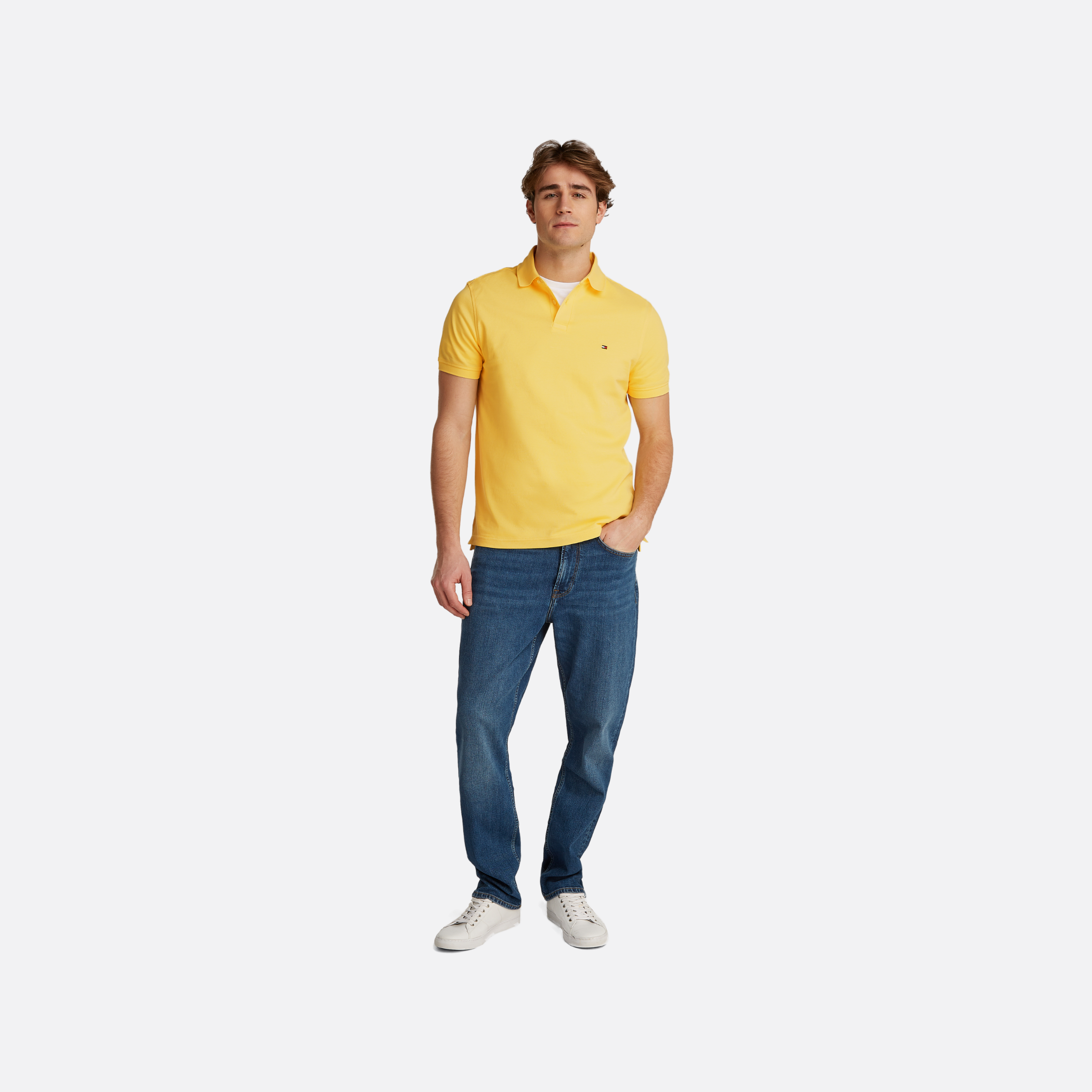 1985 Regular Polo Adults Male Polo Shirt Yellow
