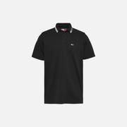 Tjm Tipped Logo Polo Ss Ext Adults Male Polo Shirt Black