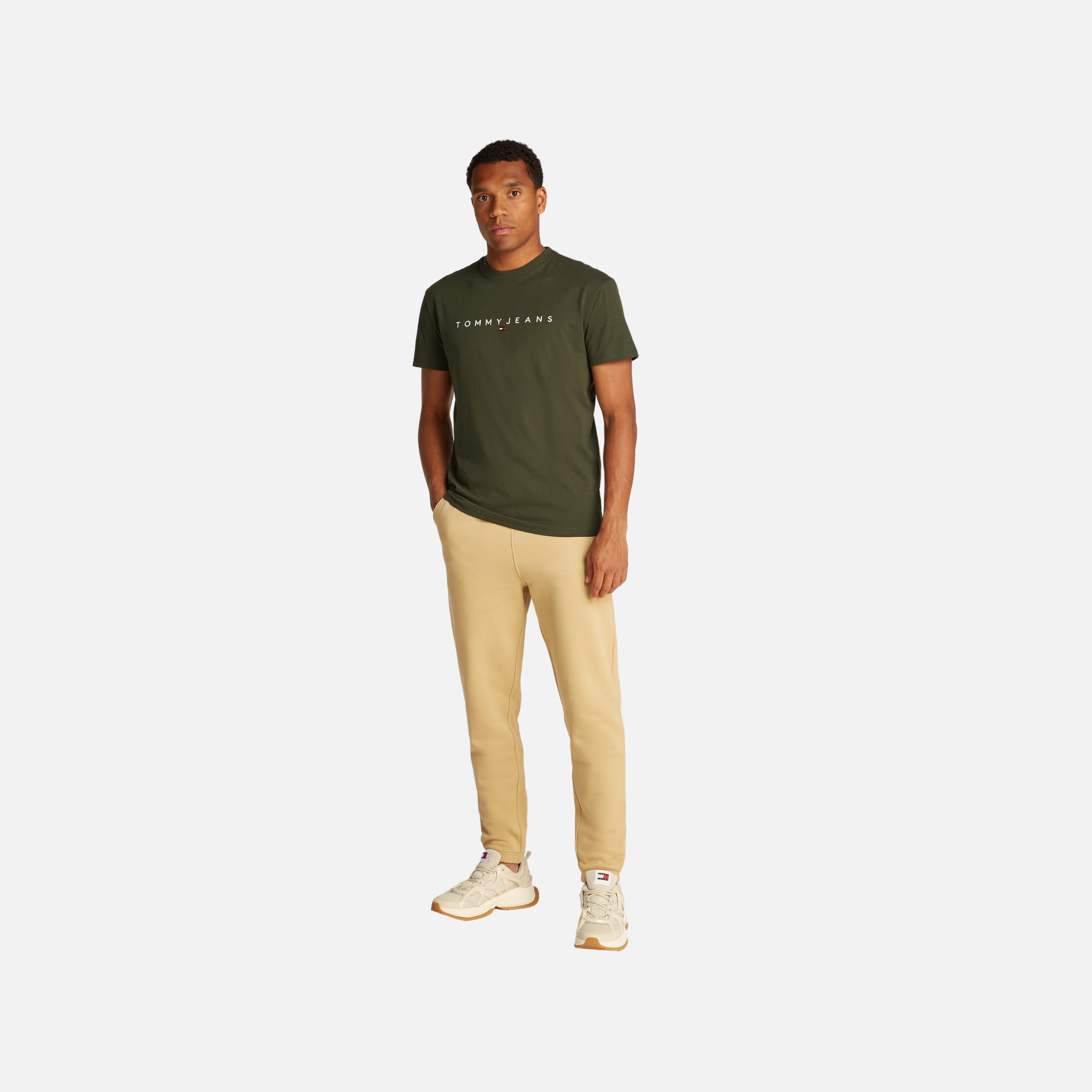 Tjm Reg Linear Logo Tee Ext Adults Male Tshirts Green