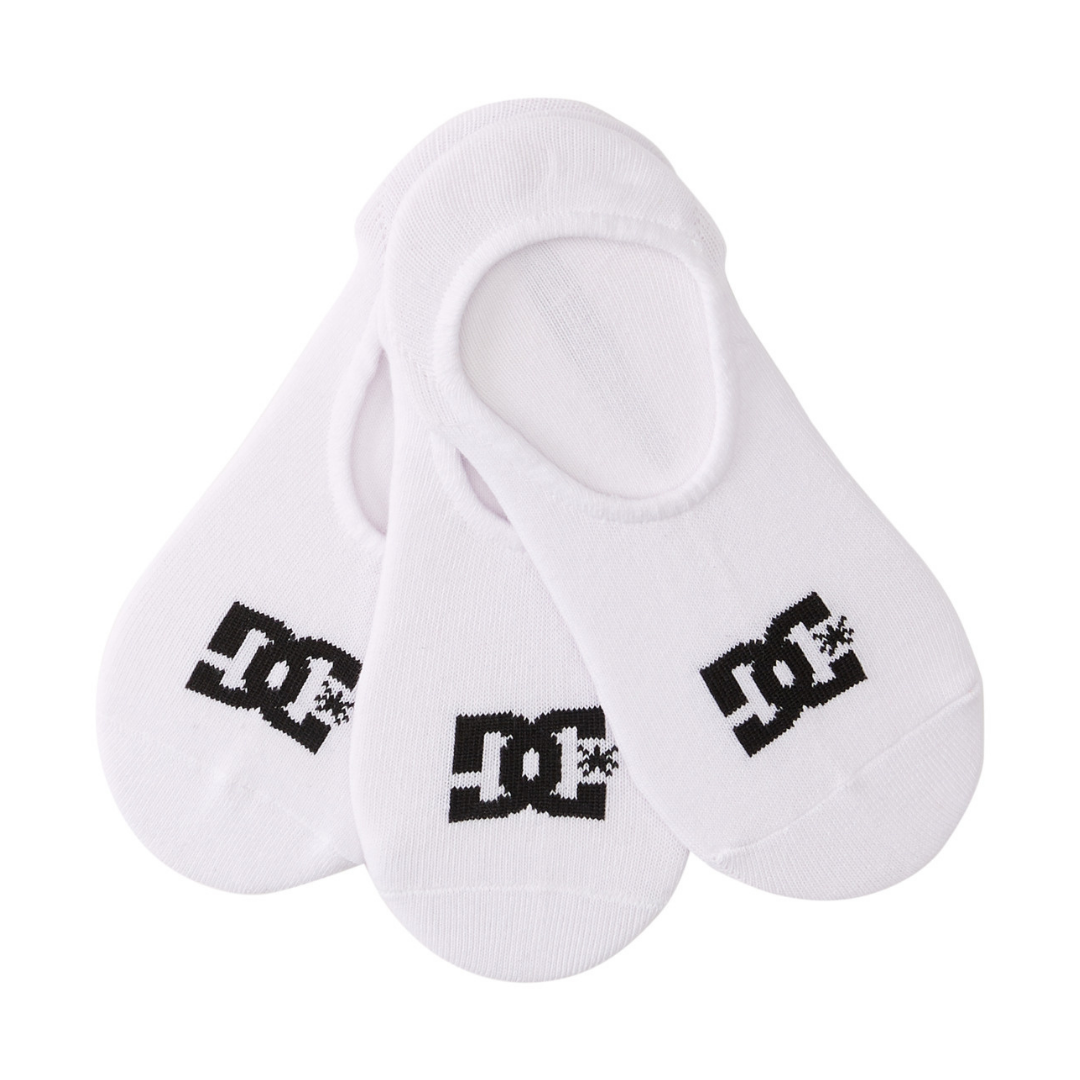 Spp Dc Liner 3Pk Adults Male No Show Socks White