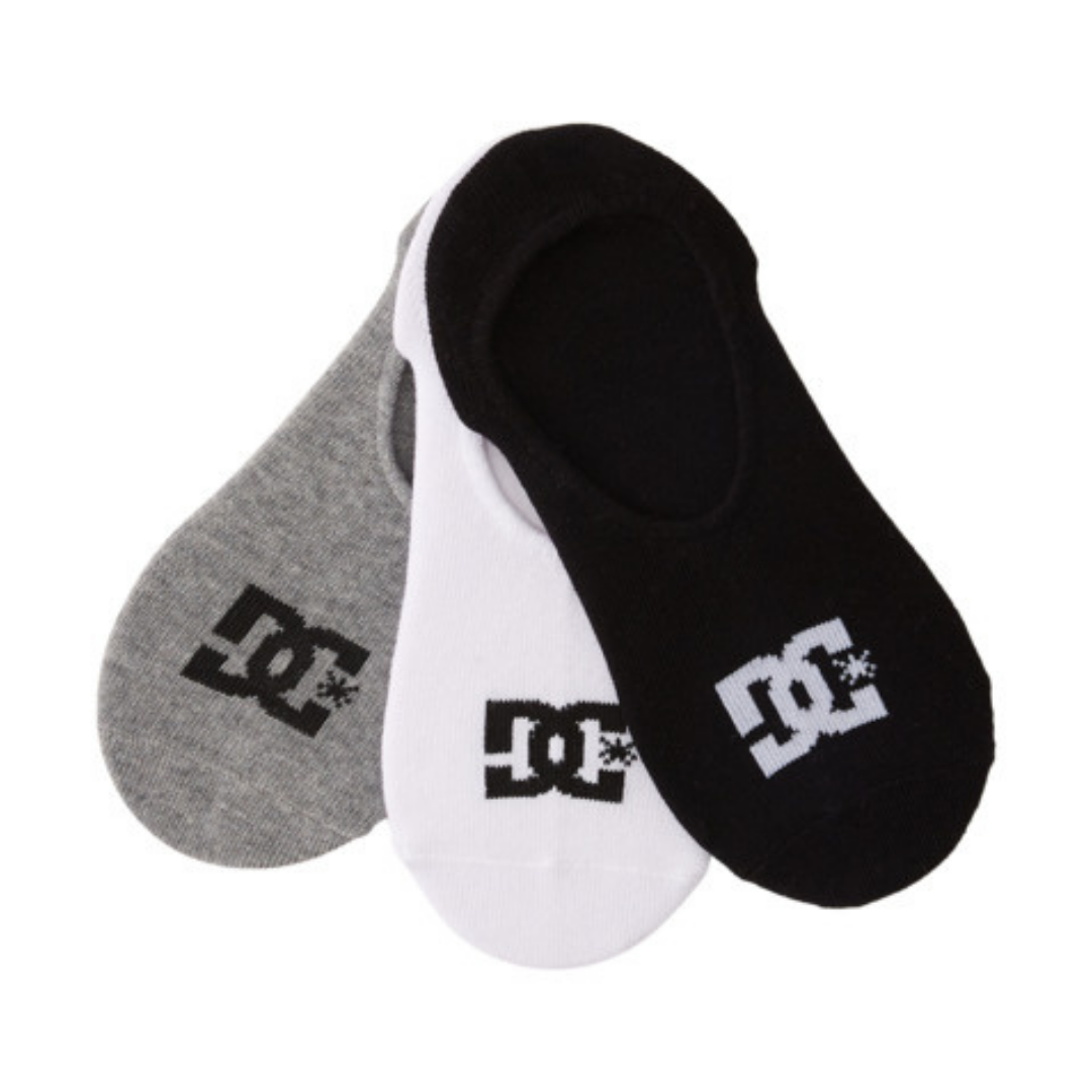 Spp Dc Liner 3Pk Adults Male No Show Socks Multicolor